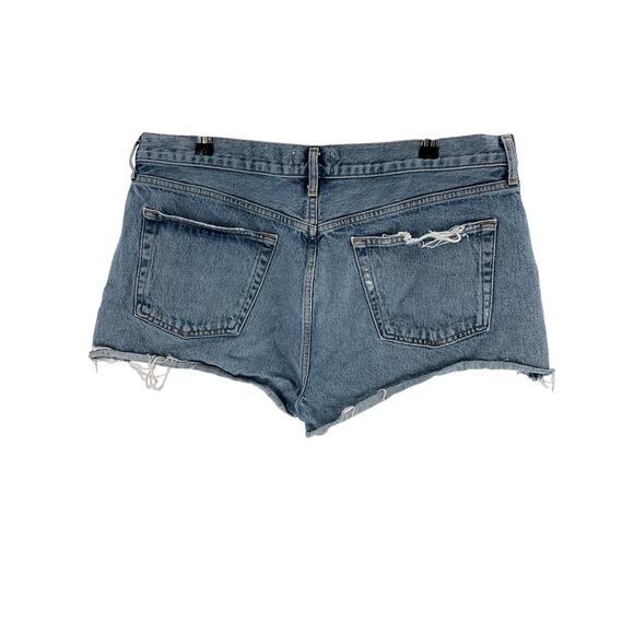 Agolde 'Parker' Blue Cotton Short Size 32 - Picture 3 of 4